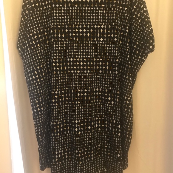 Black and White Cross Lularoe Irma Top - Picture 3 of 3